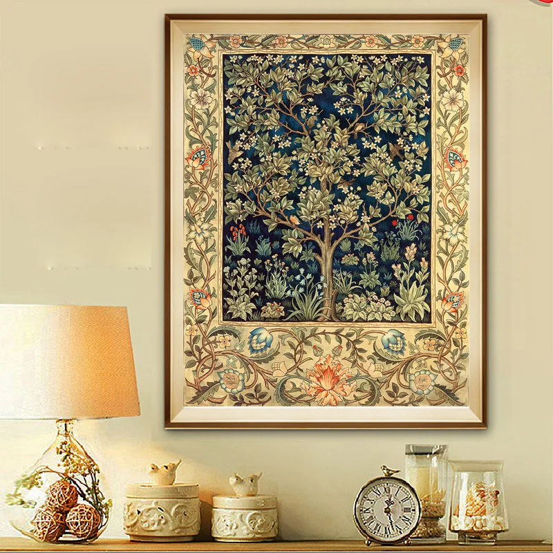 Resin Art Wallpaper - الزهور الأوروبية 5D الماس اللوحة كامل