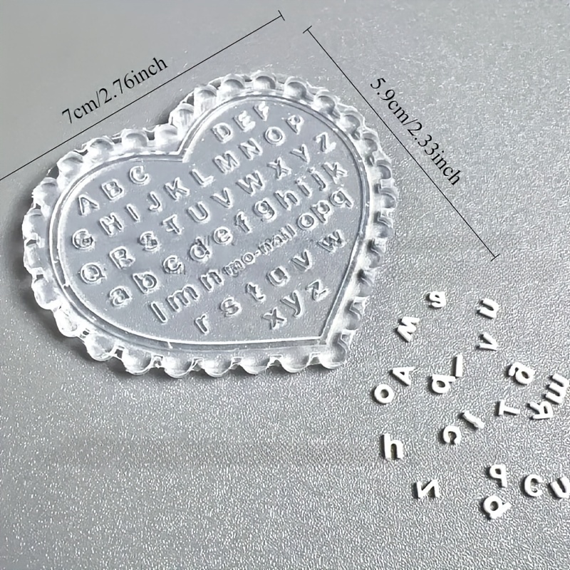 Resin Art Alphabet - قالب أحرف لتصميم الأظافر بنفسك، مجموعة