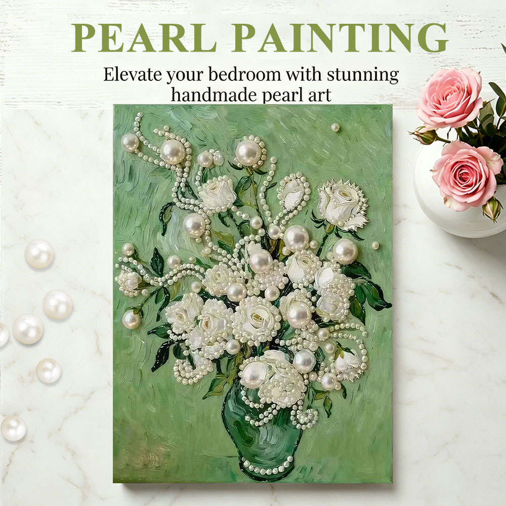Resin Art Rose - مجموعة هواكان للرسم باللؤلؤ للكبار والمبتدئين،