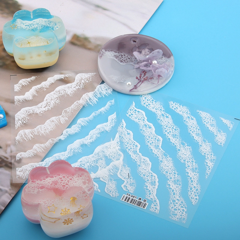 Resin Art Equipment - حشوات كريستال ملصقة بموجة ، مواد