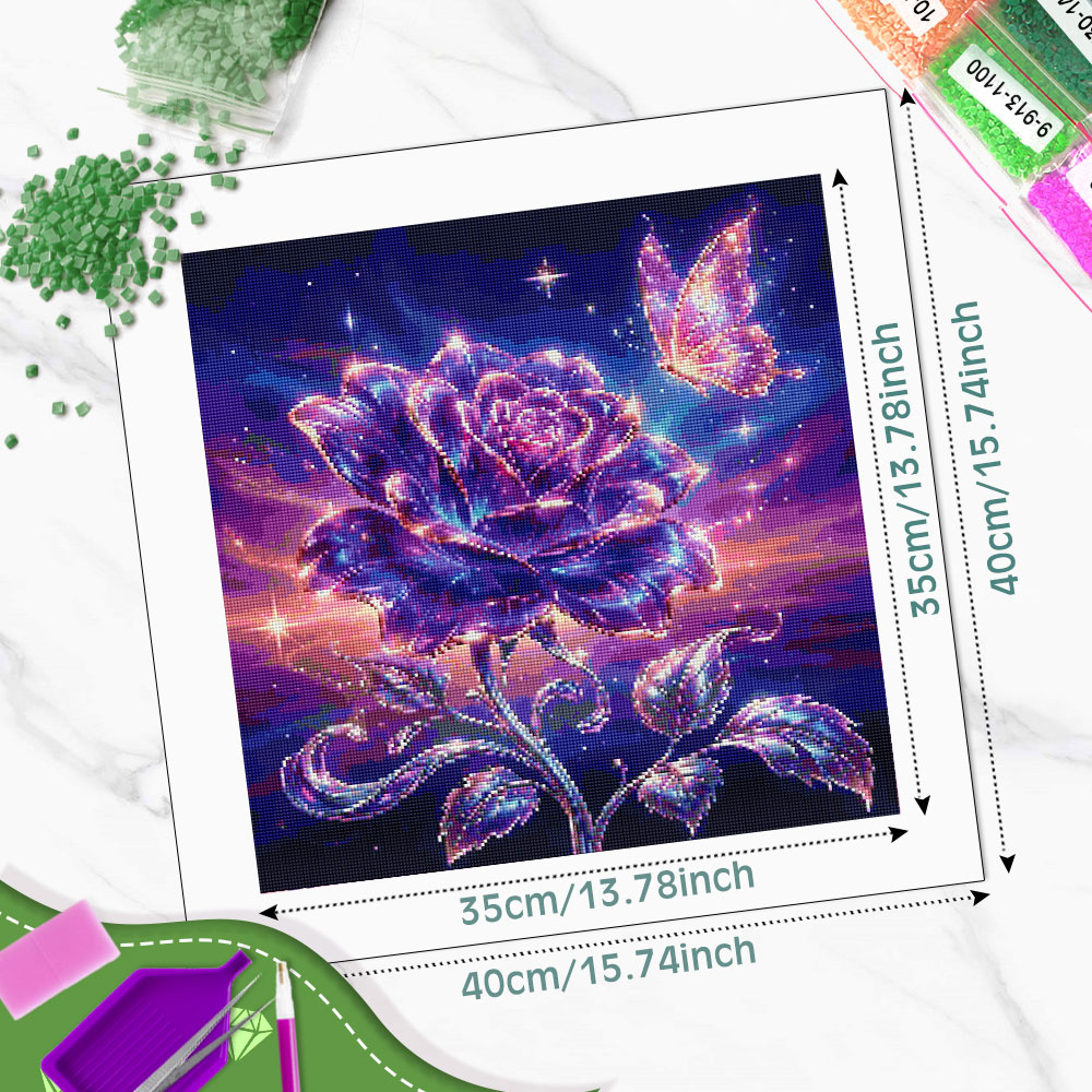 لوحات فنية مزخرفة بالألماس من  - مراجعة Resin Art Rose وسعره